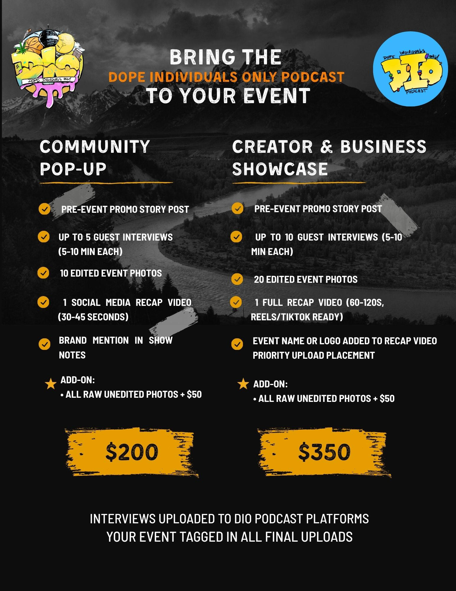 Live Event Inquiries